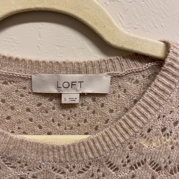 Loft Brown Beige Knit Pullover Sweater - Picture 2 of 4